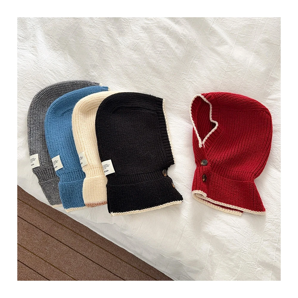 

Зимняя детская вязаная шапка, шарф с цветными блоками от 2 до 6 лет и цельная шапка, теплая шапка для девочек