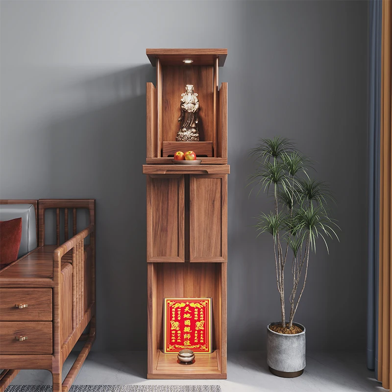 خزائن غرفة المعيشة الدائمة على الطراز الصيني عرض المنزل خزائن غرفة المعيشة بطبقة مزدوجة أثاث المذبح الخشبي الصلب كومو JTC