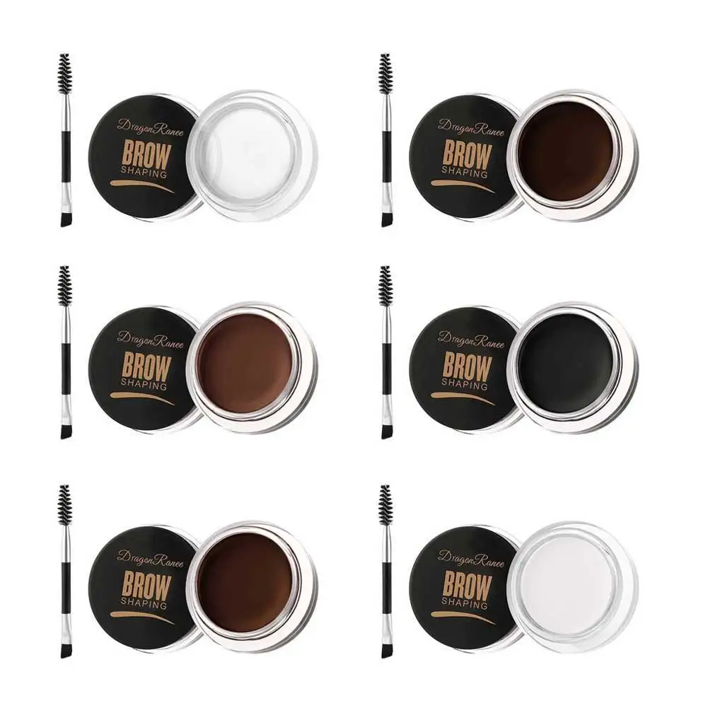 6-farbige wilde Augenbrauen-Styling-Creme, Augenbrauenformgel, Seifenwachs, klare Augenbrauencreme, Tönung, Augenbrauenlift mit Pinsel, kosmetische Werkzeuge