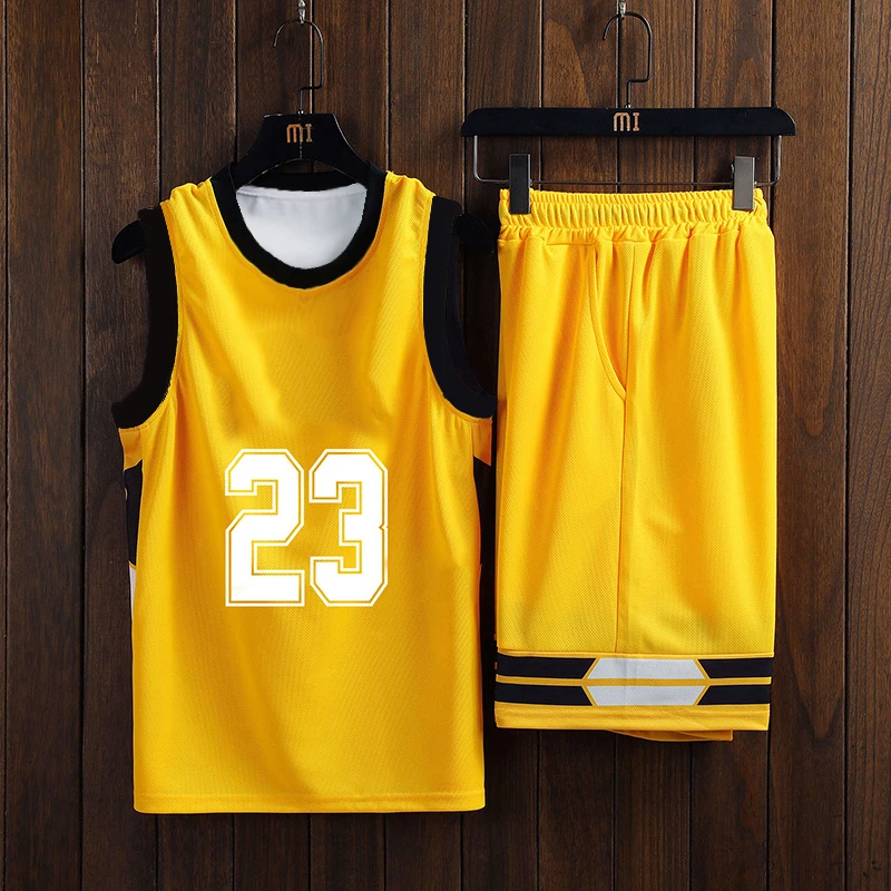 New Basketball Jersey Set Fan Club Training Uniform Mesh Material Basketball Uniform Quick Drying Breathable Soft Vest ShortsSet