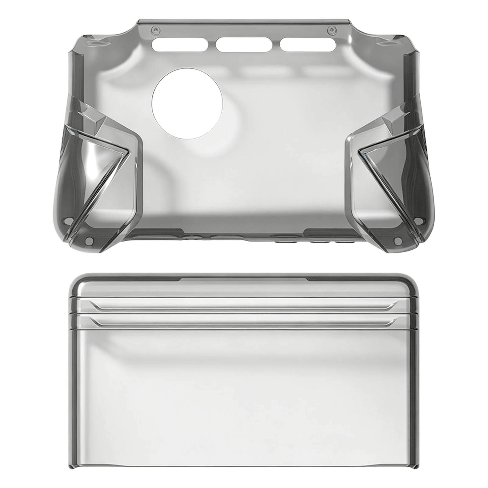 For AYN Thor Case Clear TPU Protective Cover Dual Screen Handheld Console Shell with Anti-Slip Grip Design