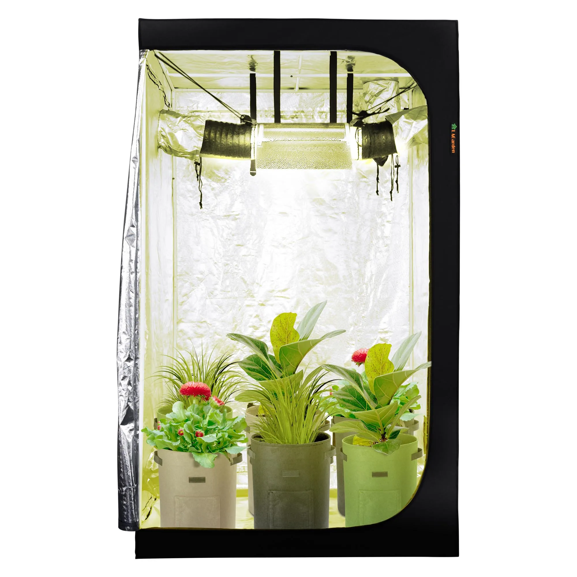 Durable Hydroponic Greenhouse Indoor Grow Tent 150x150x200cm Super Reflective & Durable Mylar Fabric Grow Tents