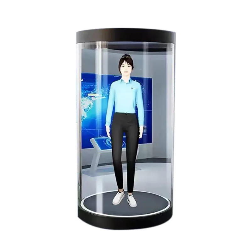 5.5inch 75inch AI Holographic Cabin Virtual Digital Humans Naked Eye 3D Display Cabinet Indoor Interactive Hologram Equipment