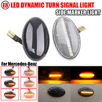 2pcs Dynamic LED Car Side Marker Lights For Mercedes Benz Repeater Signal Lamps Smart W450 W452 A-Class W168 Vito W639 W447