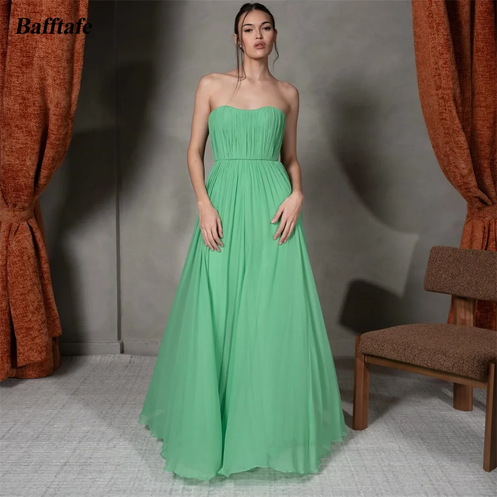 

Bafftafe шифоновые вечерние платья трапециевидной формы, плиссированные длинные платья для выпускного вечера по индивидуальному заказу, женское платье для помолвки на день рождения
