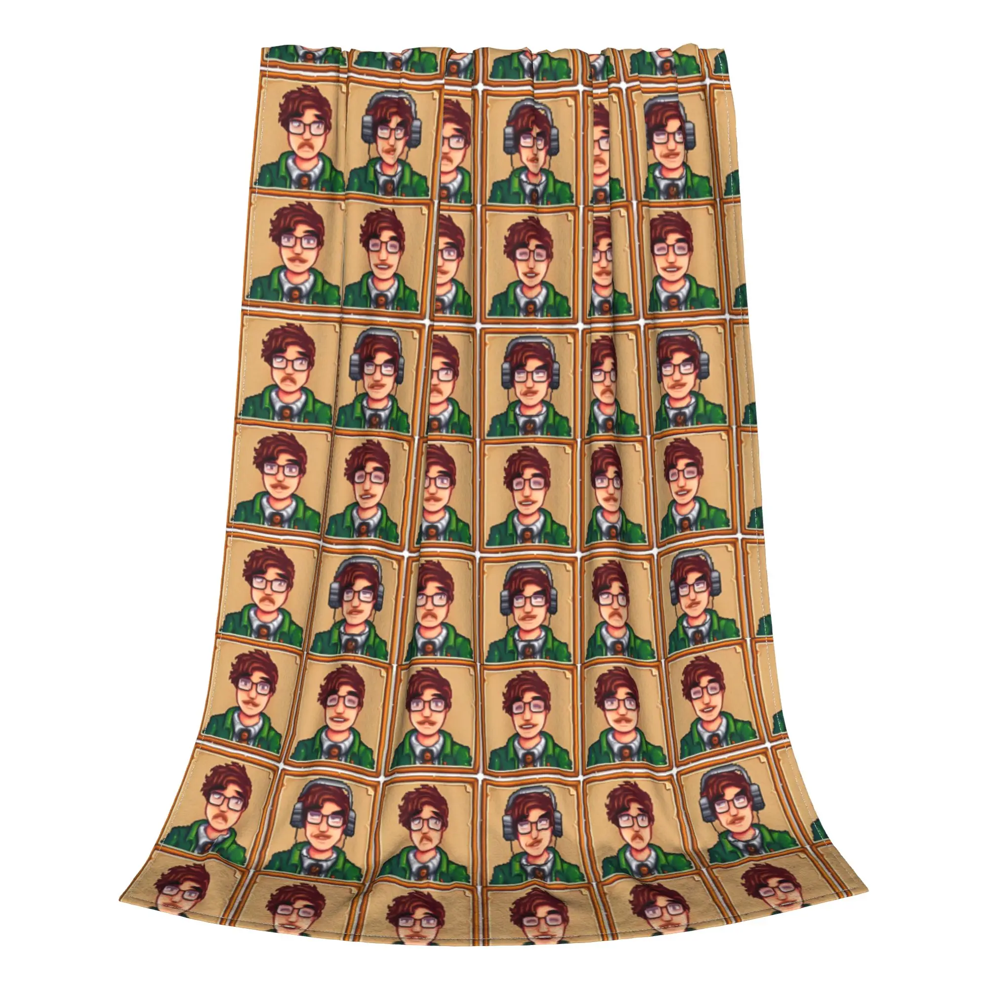 1PC Home Cute Room Decor Harvey Blanket Throw Blanket Stardew Valley Novelty Warm Blanket All Season