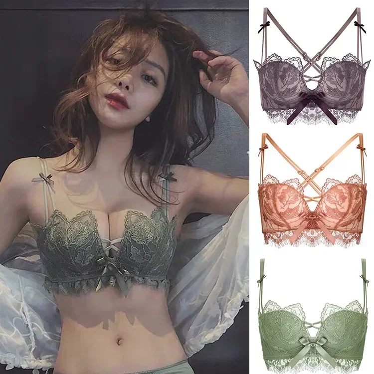 Lingerie Women Gather Small Chest Sexy No Steel Ring Bra Beautiful Back Bra