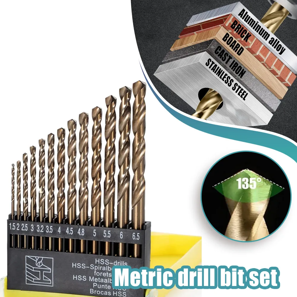 Metric Drill Bit Set 13PCS (3/16