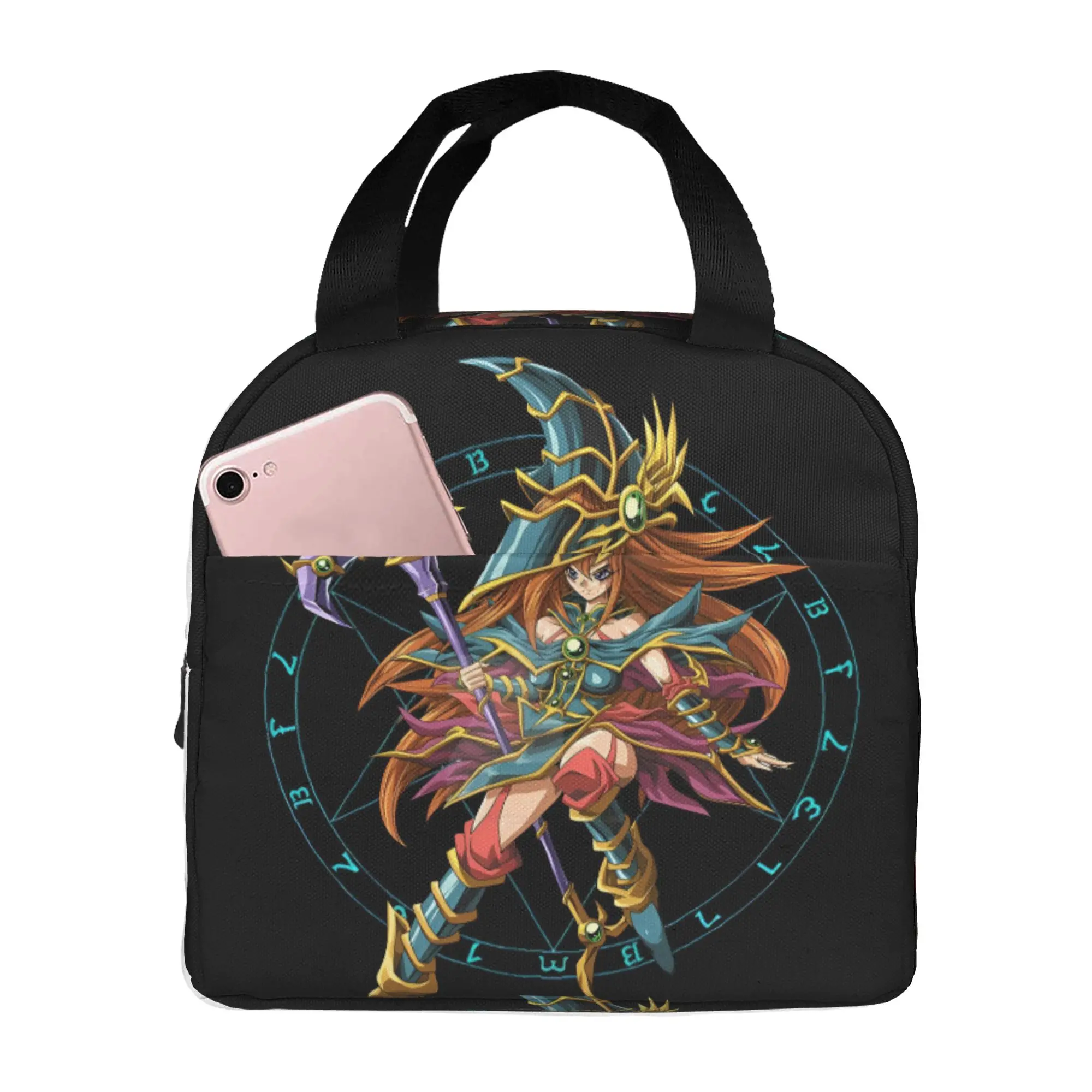Custom Y-Yus Gi O-Ohs Portable Lunch Box Leakproof Anime Card Game Manga Thermal Cooler Food Insulated Lunch Bag Office Work view 3