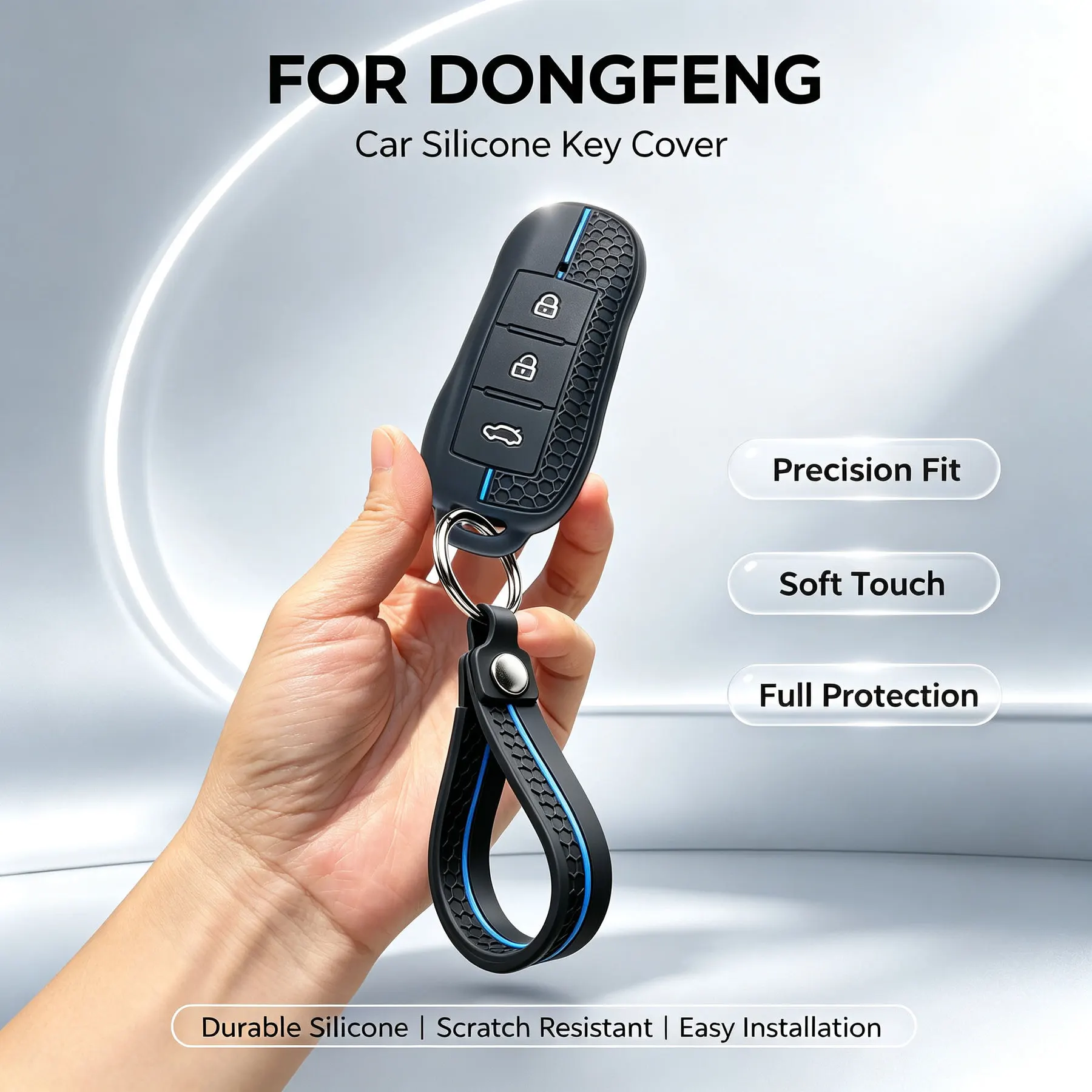 Silicone Car Key Cover Key Case Keychain Accessories For Dongfeng Fengguang DFSK Glory 580 Fengon Ix5 Ix7 Seres 3 5 Sf5