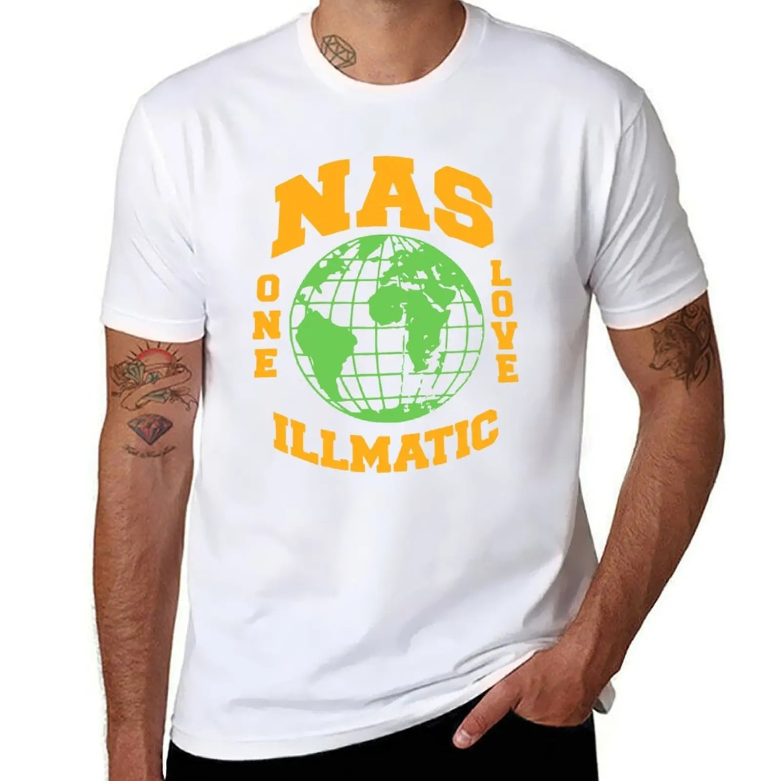 

NAS ONE LOVE ILLMATIC [HIPHOP VINTAGE DESIGN] T-Shirt t shirts for man pack cotton t shirt for man T-Shirt