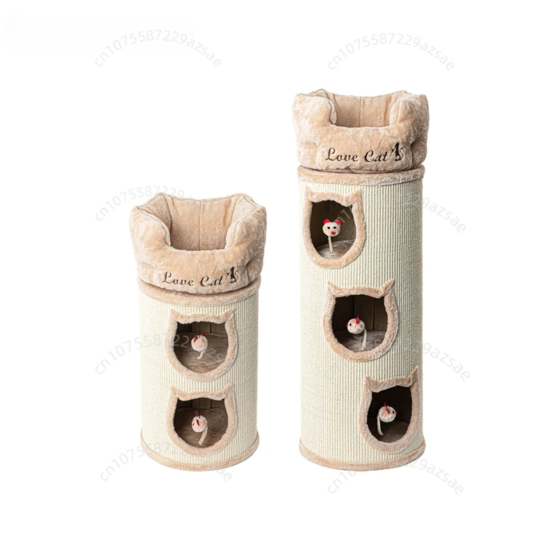 New Column Cat Climbing Frame Multi-layer Luxury Cat Nest Multi-function Cat Toy Wear-resistant and Scratch-resistant