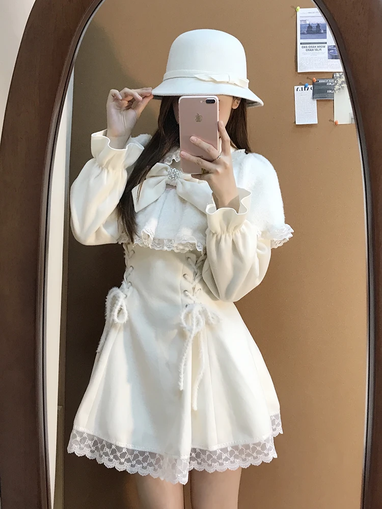 Princ Sle ort Dr avec cape couchée à la taille pour femmes automne hiver nouveau Faion coupe ajustée longue Sve Dr