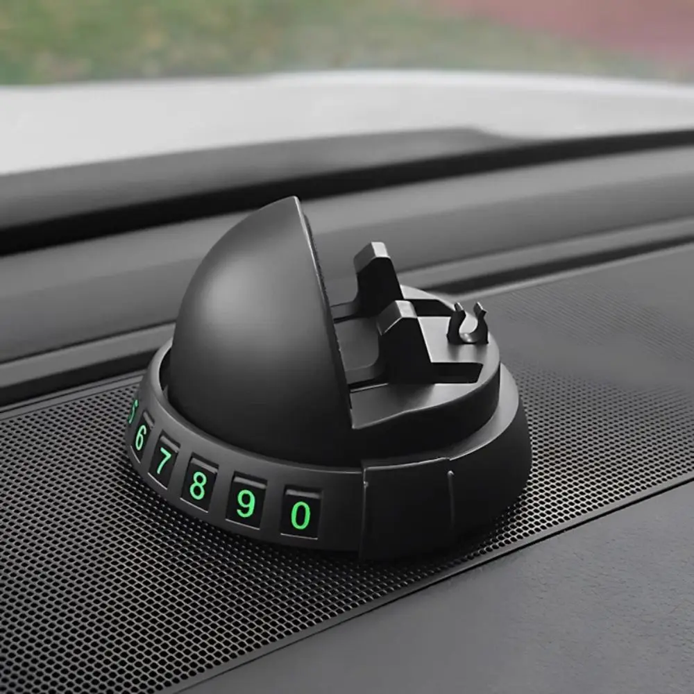 

Car Phone Holder Universal Dashboard Phone Mount with Temporary Parking Card Black Anti-Slip Phone Mount Car Accessories
