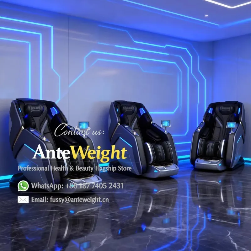 

Thai Stretch Full Body 4D Automatic Folding Recliner Gravity Massage Chair PU Leather Portable Foldable Home Therapy