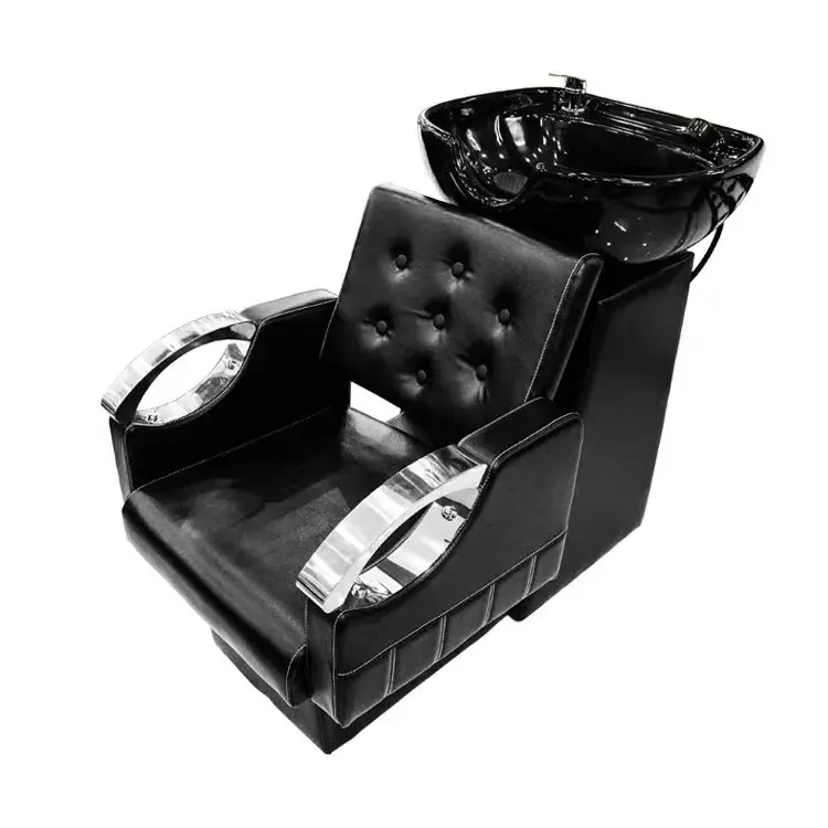 ！@Hair Salon Sitting Style  Washing Chair,  Salon Semi Reclining Washing Bed, Small Space Dedicated Hair Washing Be