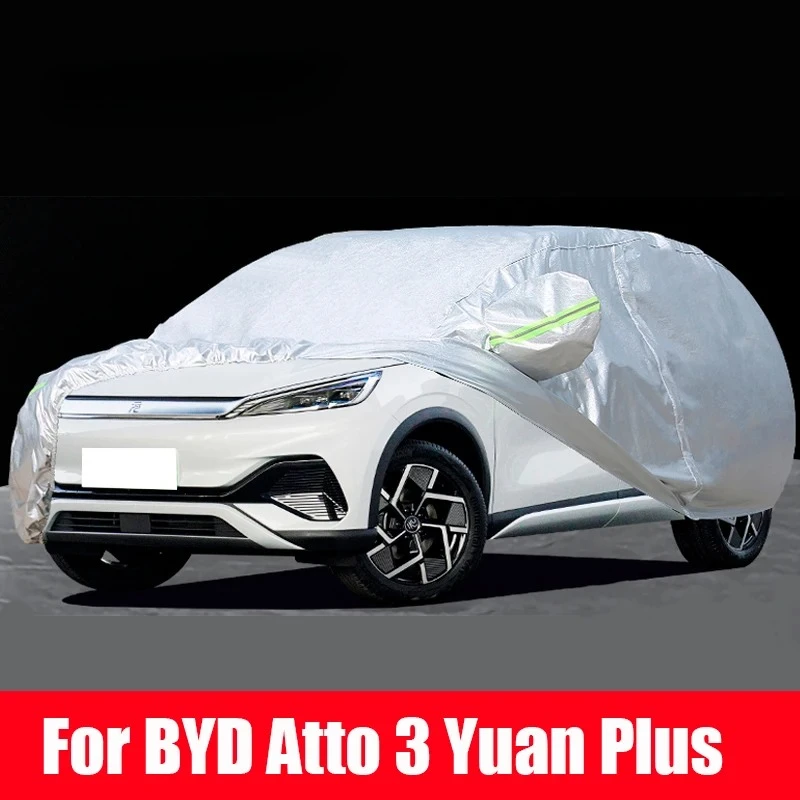 

For BYD Atto 3 Yuan Plus 2023 2024 2025 LHD RHD Full Car Covers Outdoor Sun Anti UV Rain Snow Dust Protection punched cotton