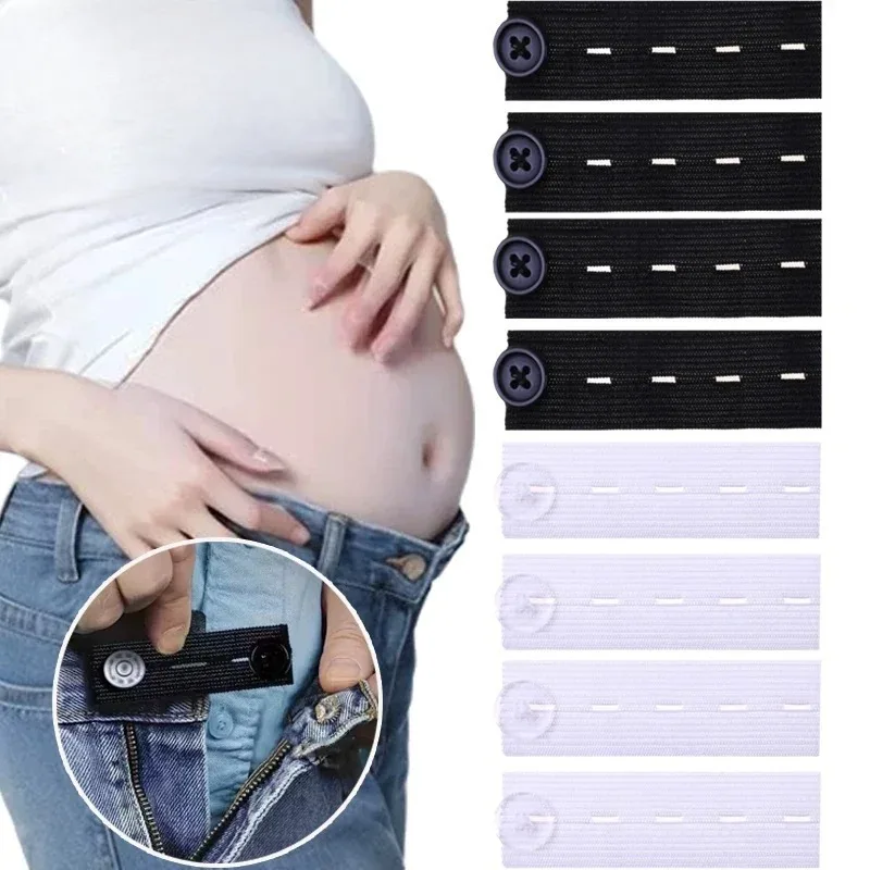 High Elasticity Waist Extension Buckle Jeans Pants Belt Extender Snap Invisible Waist Expander Button Adjust Waistband Extension