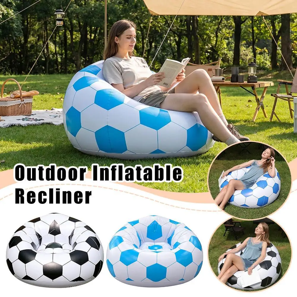 Inflatable Basketball Sofa Bean Bag Chair Air Lounge Couch Waterproof PVC Football Lazy Sofas Leisure Relaxing Chair for Outdoor view 3