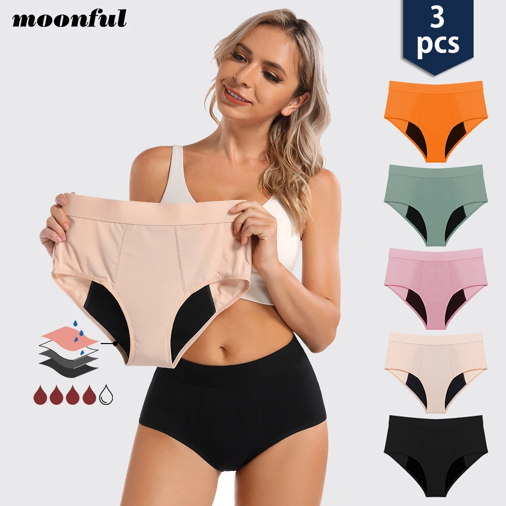 3PCS/Lot Menstrual Panties Woman Very Abundant Flow Menstruation Underwear High…
