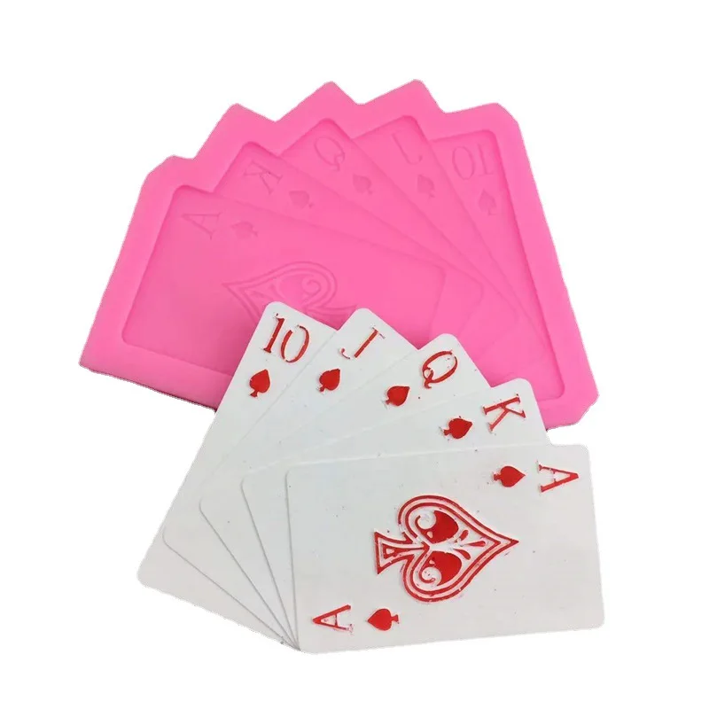 

Poker Playing Clubs for Diy Chocolate Fondant Cake Cupcake Topper Decor Resin Silicone Mold Tool Kitchen Baking