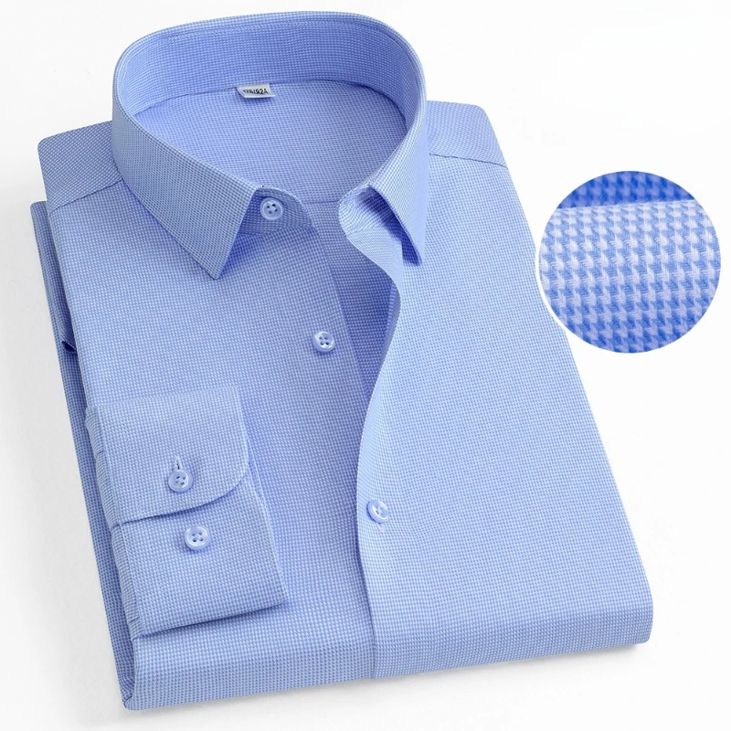 

8XL 7XL High-end New Alginate Fiber Work White Shirt Men Long Sleeve & Short Sleeve Shirts for Men with Obese Business Easy Care