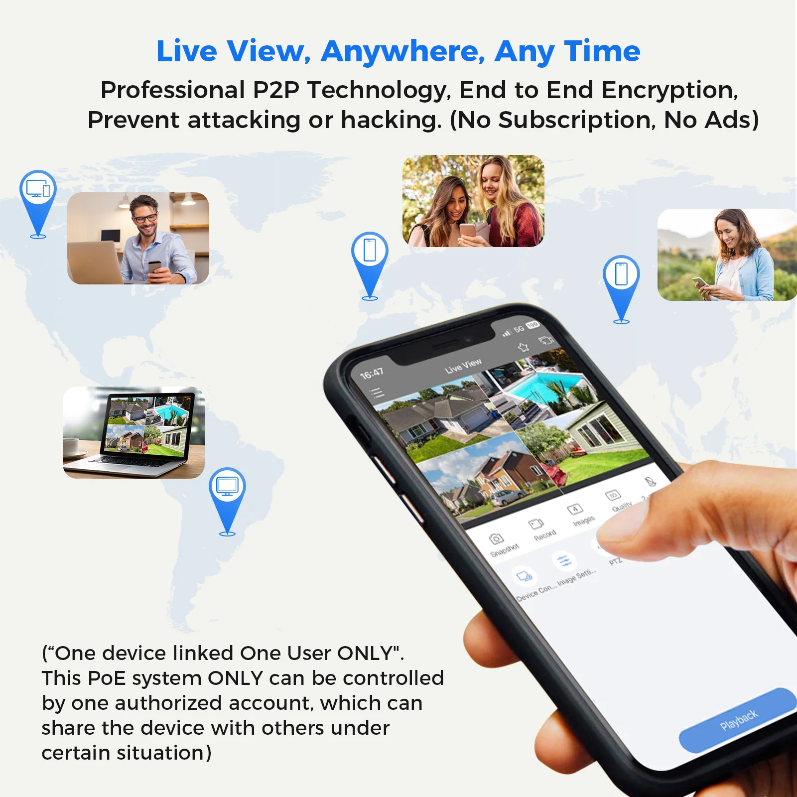 5MP POEターレットドーム型CCTVセキュリティシステム、ガードビューアーアプリ対応、4K NVR、8チャンネルCMOS、ナイトビジョン、防水、HDDストレージ