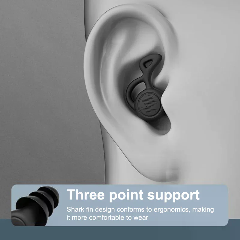 3 Layers Ear Plugs For Sleep Noise Reduction And Muting Silicone Earplugs Reusable Hearing Protection Sound Blocking Earplugs