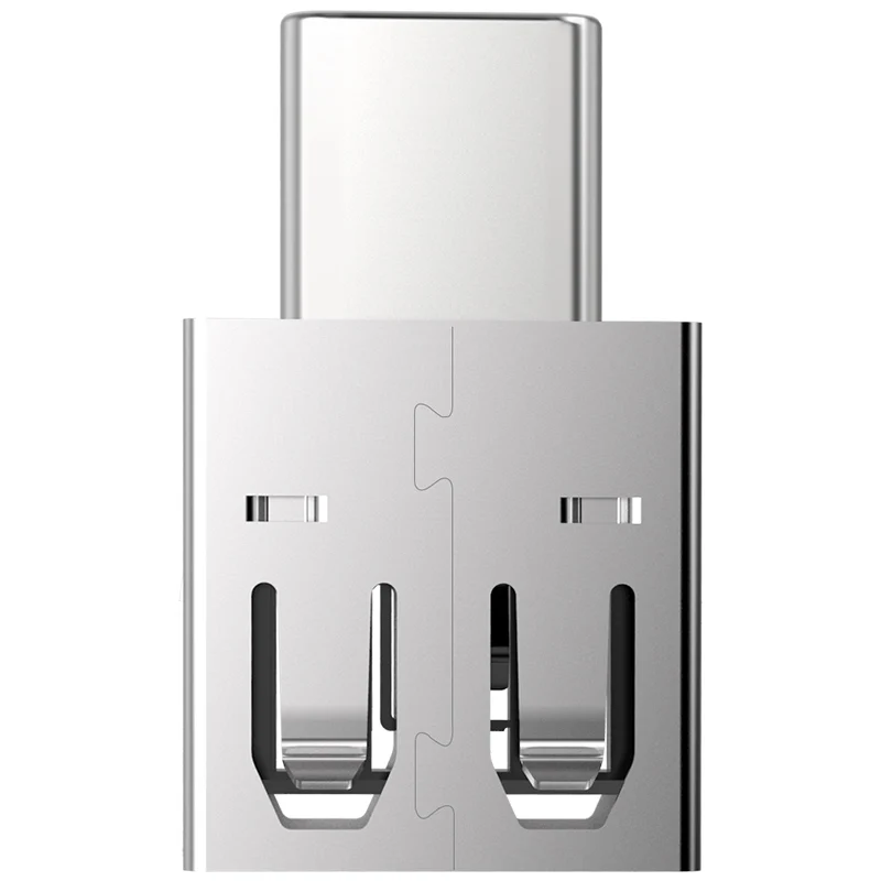 Адаптер USB Type C silver USB C Male to USB2.0 Femail OTG конвертер для устройств с интерфейсом typec
