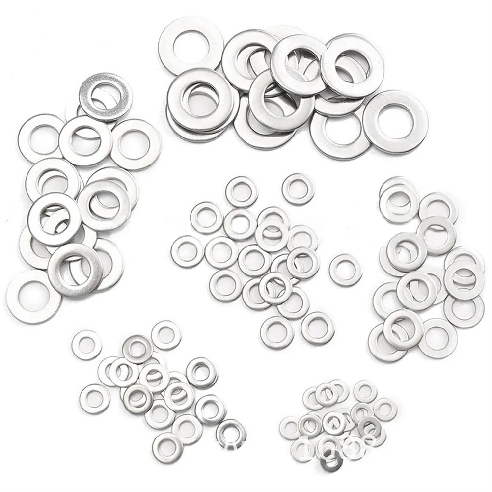 450Pcs Aluminum Washers Set 18 Sizes High Conductivity Copper-Coated for Electrical Thermal Applications Aluminum Gaskets