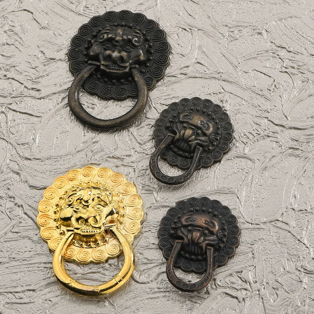 

6pcs Retro Furniture Door Pull Handle Golden Zinc Alloy Drawer Knob Simple Pull For Cabinet Drawer Window Wine Cabinet