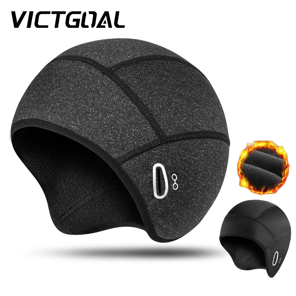 

VICTGOAL Winter Warm Skull Caps Thermal Cycling Helmet Liner Hat Skiing Running Headwear Men MTB Road Bicycle Motorcycle Hood