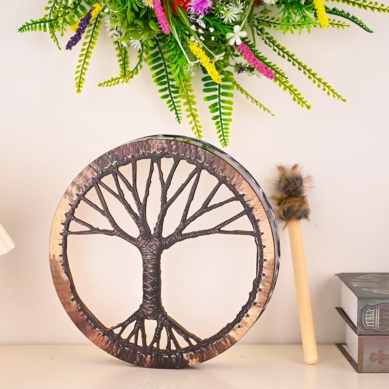 Tree Of Life Ornament Design Home Garden Decoration Garden Drum Creative Art Ornament Resin