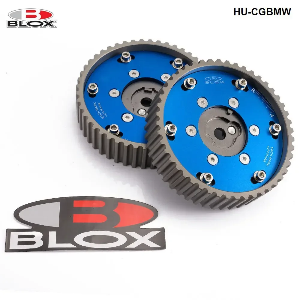 Blox سباق الألومنيوم الخام 2 قطعة بكرة ضرس توقيت كام والعتاد الأزرق لمحرك BMW M20 3 سلسلة HU-CGBMW #1