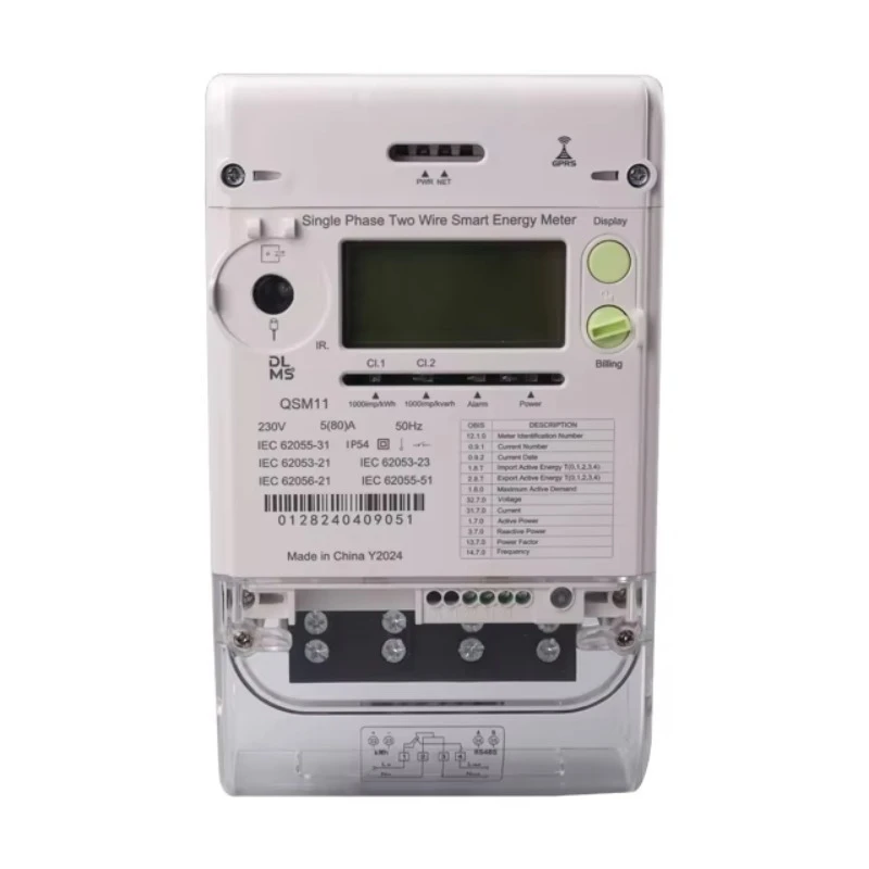 

QSM11 Single Phase Smart Energy Meter with GPRS Waterproof & Eco-Friendly