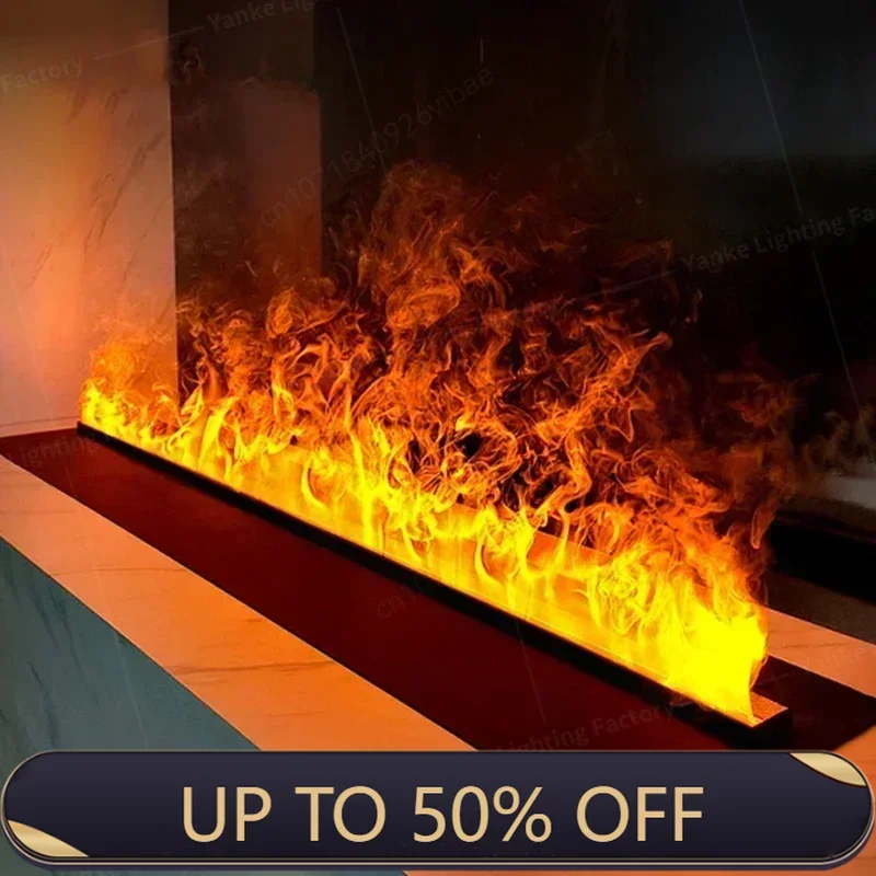 3D Water Vapor Fireplace Colorful Flame ECO TV Decorative No Risk Of Fire Mist Intelligent Indoor Electric Atomized Fireplace