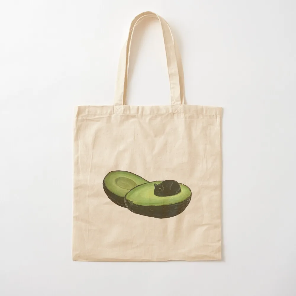 

Avocado Cat Tote Bag custom bags Gift bag free delivery bags Canvas Tote Bag