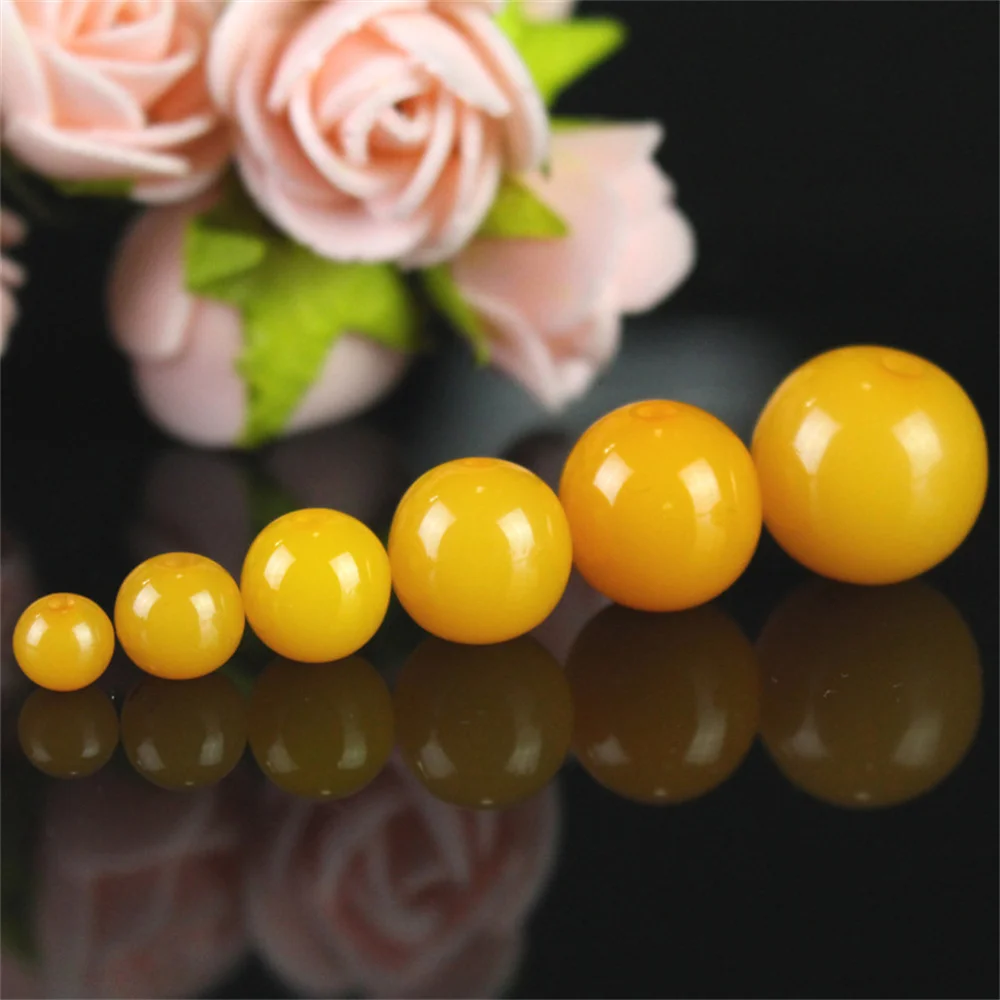 Charm Imitation Amber Loose Beads for Jewelry Making Diy Bracelets Necklace Earring Fashion Accessories Spacer Beads 6-14mm