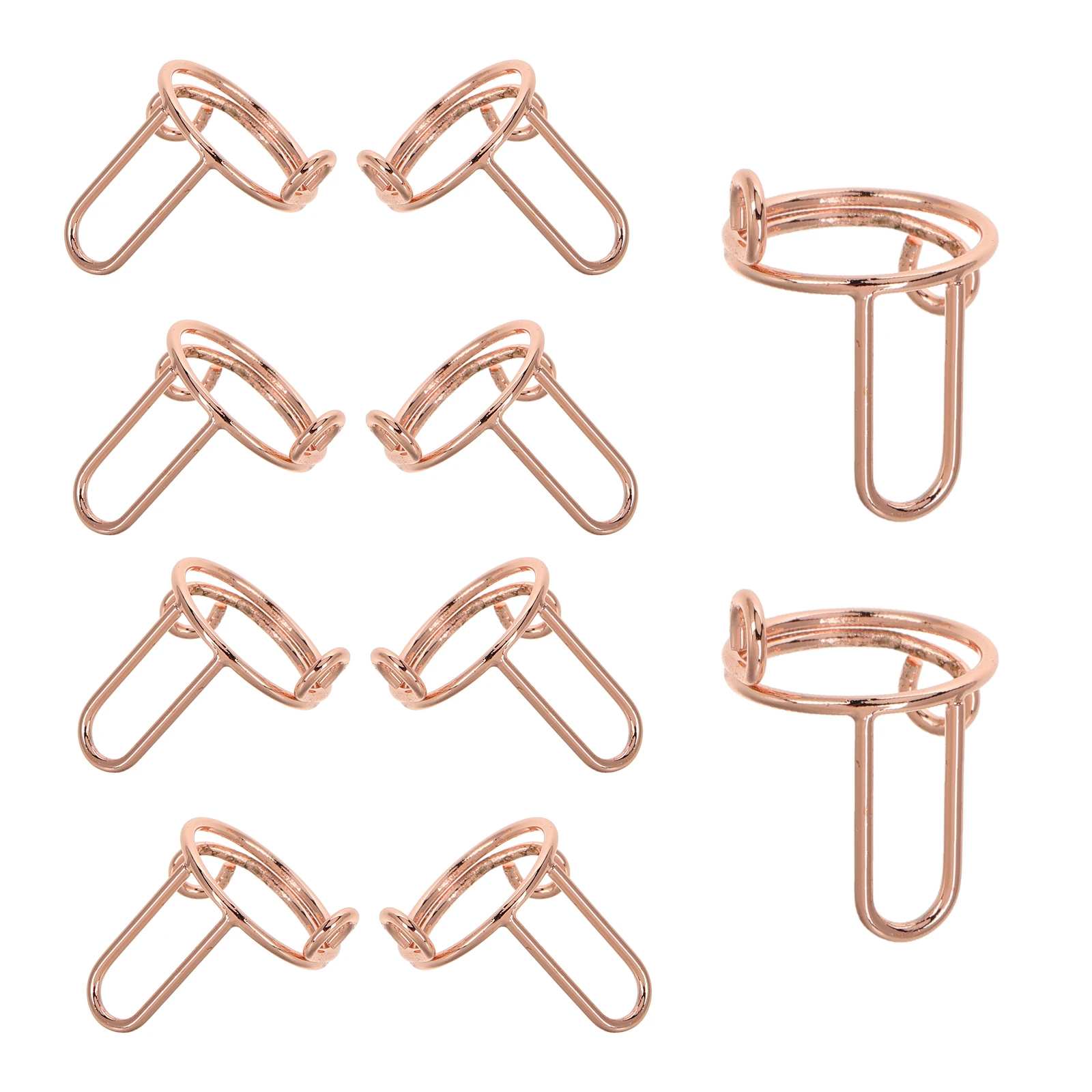 

10 Pcs Nail Rings Fashion French Manicure Copper Bangle Removable Design Detachable Nail Decoration Kit Sturdy Metal Elegant