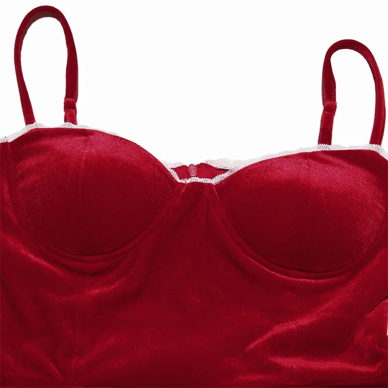 Spaghettibandjes Diepe V-hals Dames Galajurk Fluweel Met Rits Ruglooze Feestjurk Rode Schede Slanke Korte Mini Nieuwste Op Voorraad