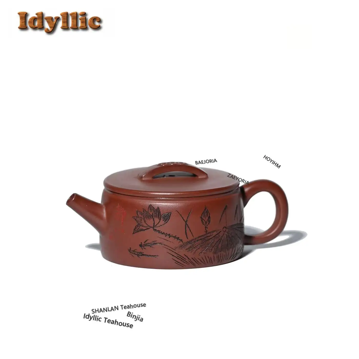 140ml Exquisite Yixing Purple Clay Teapots Handmade Lotus Pot Raw Ore Red Skinned Dragon Mud Kettle Zisha Tea Set Accessories