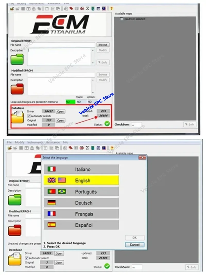 2026 Hot Sale new ECM TITANIUM 1.61 with 26000+Driver ECM 18259+Drivers for Ecu Tool Link/CD Windows 7/10 Auto Repair Software