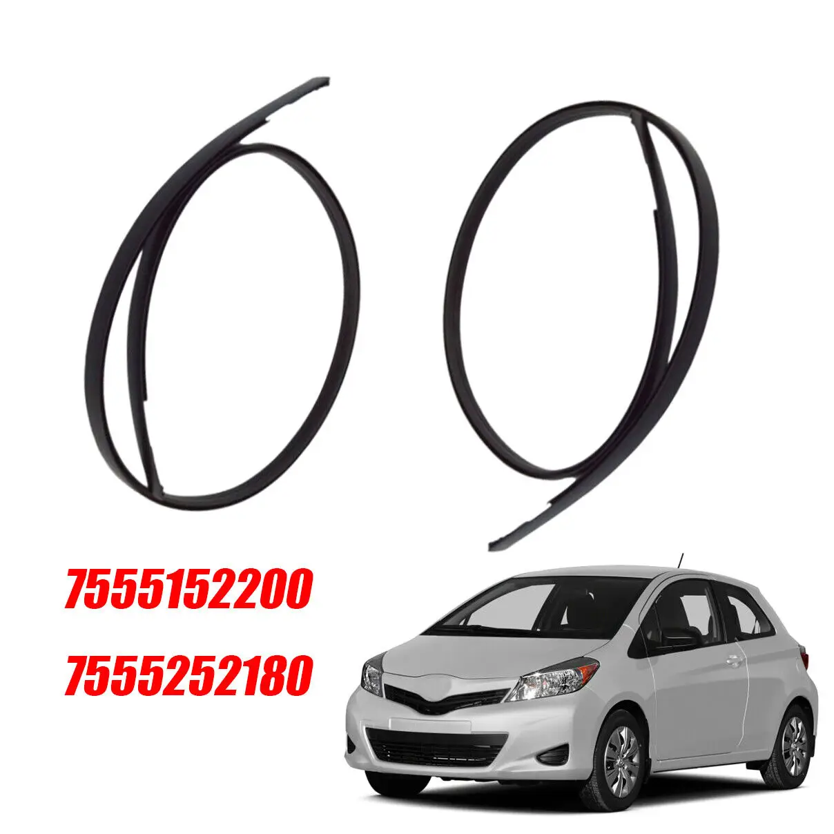 7555152200 7555252180 For Toyota Yaris Hatchback 2012-2014 Car Roof Rubber Drip Side Finish Moulding Seal Strips Trim 1.55m