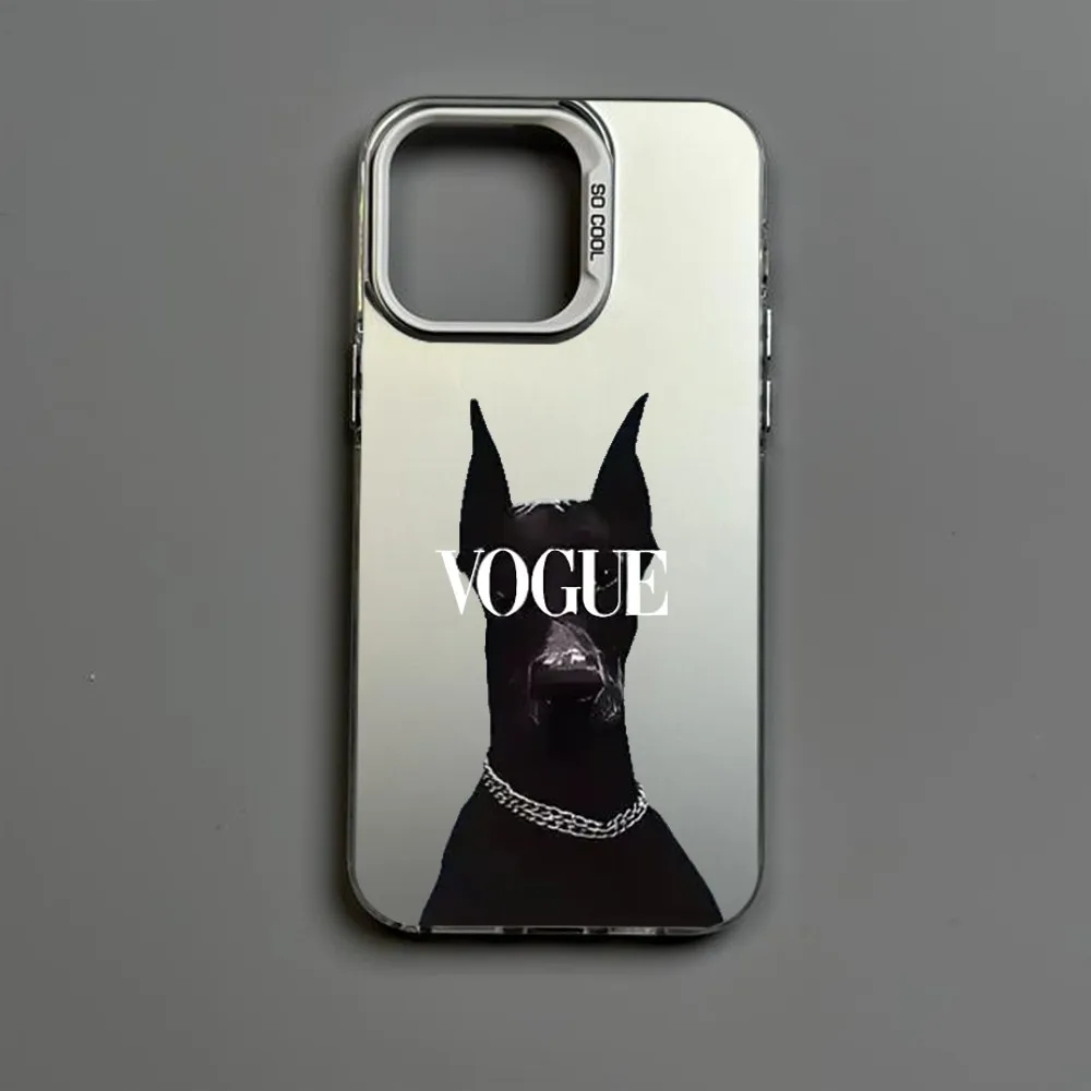 Phone Case IMD-V-VOGUE-Cover Color Silver Shell For IPhone 16 15 14 13 12 11 X XR Pro Max Plus