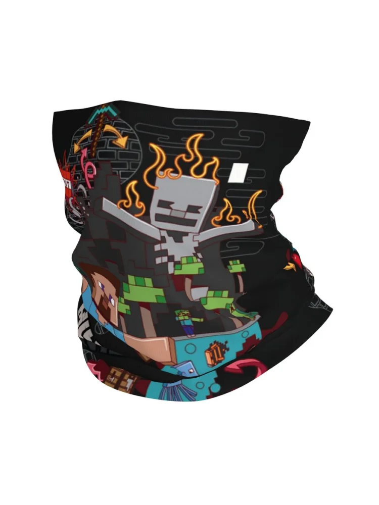 AliExpress MINISO Custom Anime Game Mine C-Crafts Cartoon Neck Gaiter Women Men Windproof Winter Bandana Scarf for Cycling