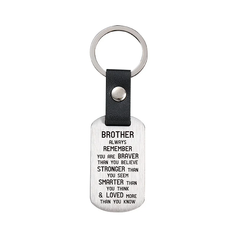 Stainless Steel Key Chain Brother Sister Bag Car Keyring  Gift DIY Jewelry