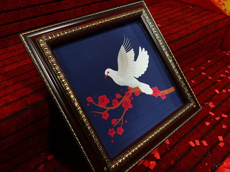 Dove Frame (Twice) Deluxe Dove Frame Pigeon Picture Chang Color To Real Bird Stage Magic Tricks Magic Props Party Magic Show Fun