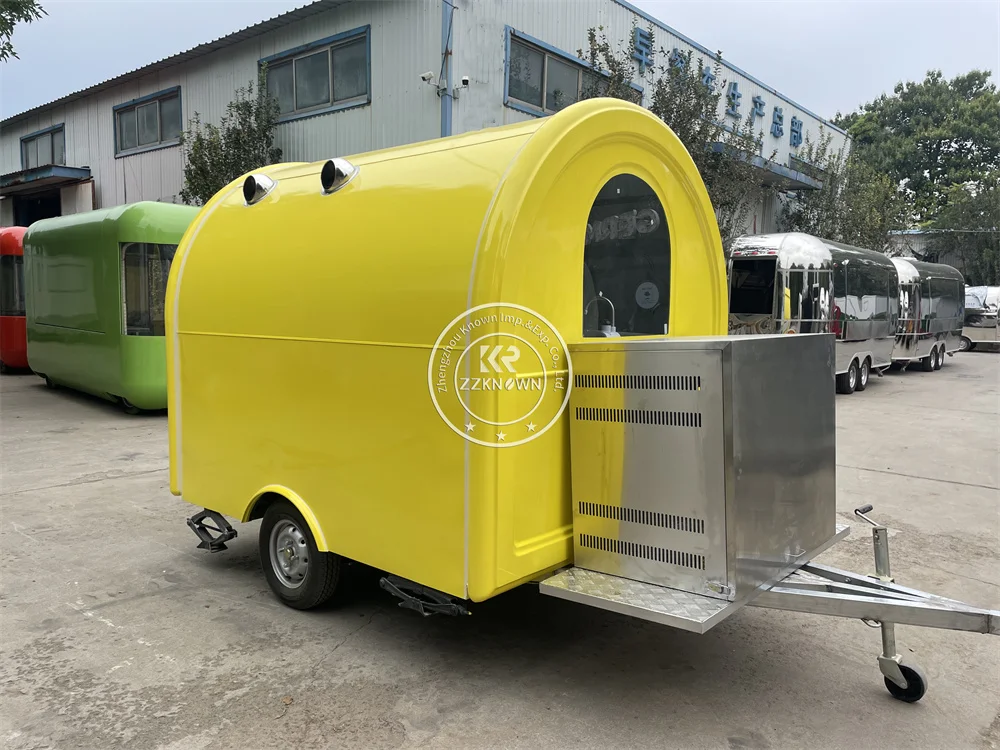 

Mobile Coffee Kiosk Fast Food Truck Van Snack Pizza Cart Fully Kitchen Equipments Concession Food Trailer