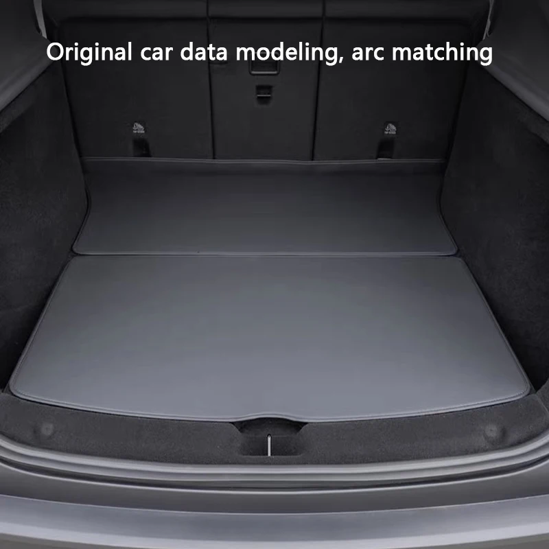Für Tesla Model Y Juniper Standard 2026 Kofferraummatte Leder-Rückenlehnen-Schutz Allwetter-Laderaumauskleidung Anti-Schmutz-Matte – Detail 6