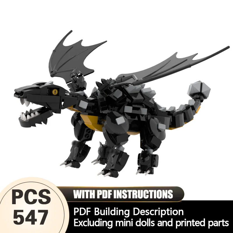 

Creators Animal Series Model MOC Building Bricks Shardback Dragon Modular Technology Gifts Holiday Assemble Children Toys Suit